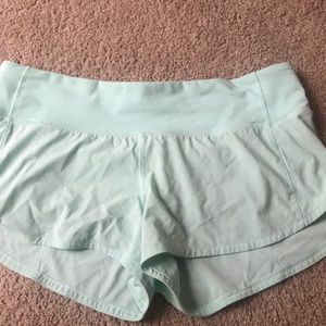 Sea foam green Lululemon Shorts